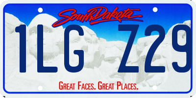SD license plate 1LGZ29