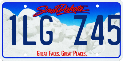 SD license plate 1LGZ45