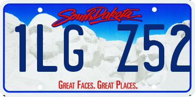 SD license plate 1LGZ52