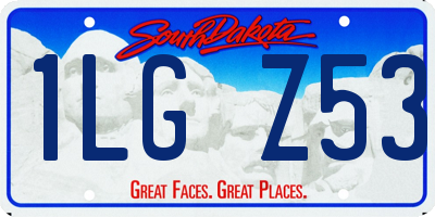 SD license plate 1LGZ53