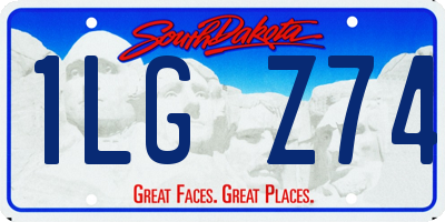 SD license plate 1LGZ74