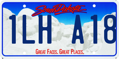SD license plate 1LHA18