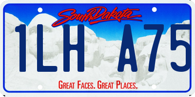 SD license plate 1LHA75