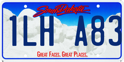 SD license plate 1LHA83