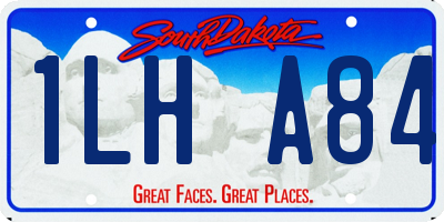 SD license plate 1LHA84