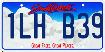 SD license plate 1LHB39