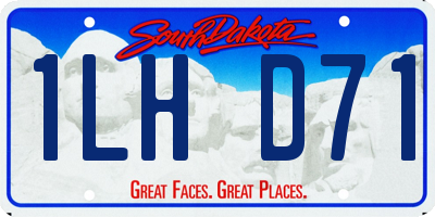 SD license plate 1LHD71