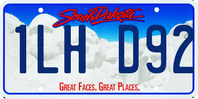 SD license plate 1LHD92