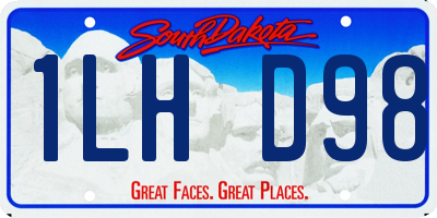 SD license plate 1LHD98