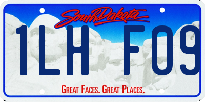 SD license plate 1LHF09