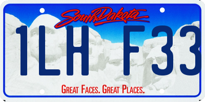 SD license plate 1LHF33