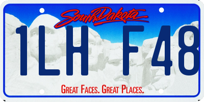 SD license plate 1LHF48