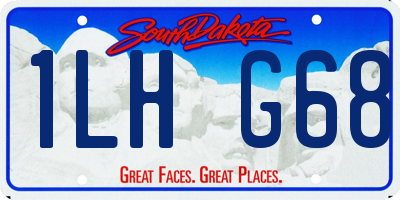 SD license plate 1LHG68