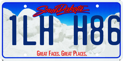 SD license plate 1LHH86