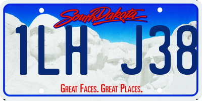 SD license plate 1LHJ38