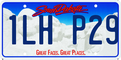SD license plate 1LHP29