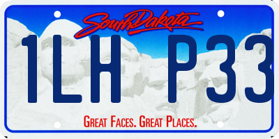 SD license plate 1LHP33