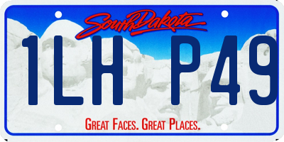SD license plate 1LHP49