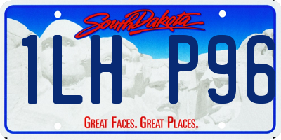 SD license plate 1LHP96