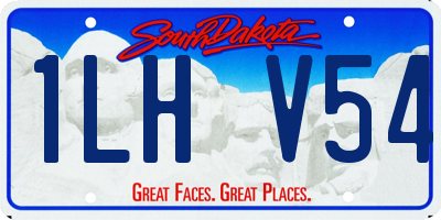 SD license plate 1LHV54