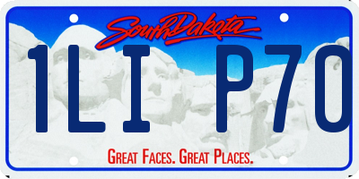 SD license plate 1LIP70