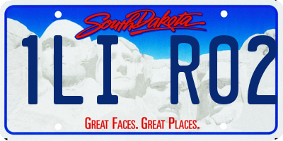 SD license plate 1LIR02