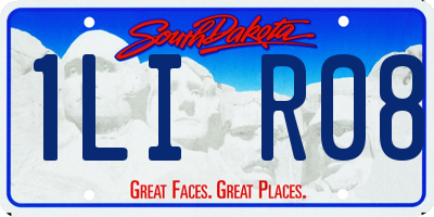 SD license plate 1LIR08