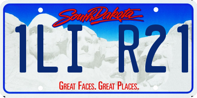 SD license plate 1LIR21