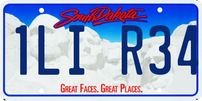 SD license plate 1LIR34