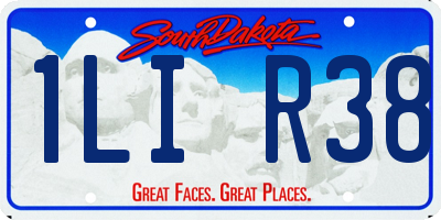 SD license plate 1LIR38