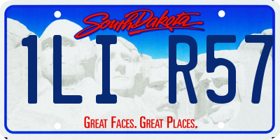 SD license plate 1LIR57