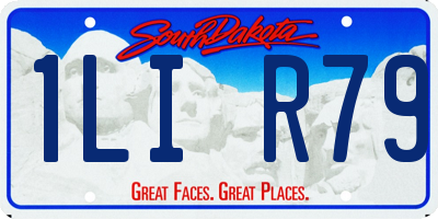 SD license plate 1LIR79