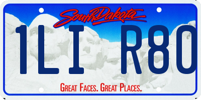 SD license plate 1LIR80