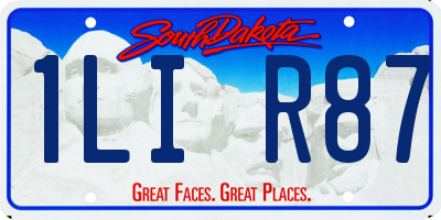SD license plate 1LIR87