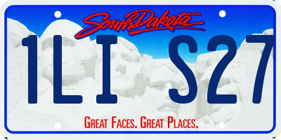 SD license plate 1LIS27