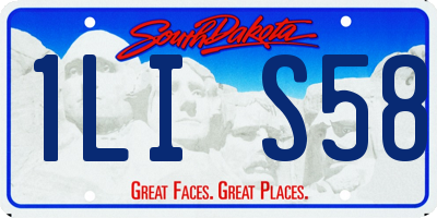 SD license plate 1LIS58