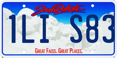 SD license plate 1LIS83
