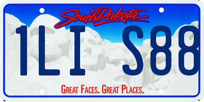 SD license plate 1LIS88