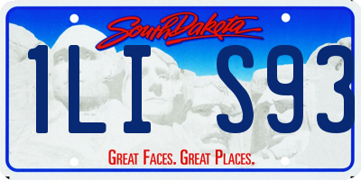 SD license plate 1LIS93