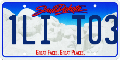 SD license plate 1LIT03