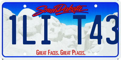 SD license plate 1LIT43