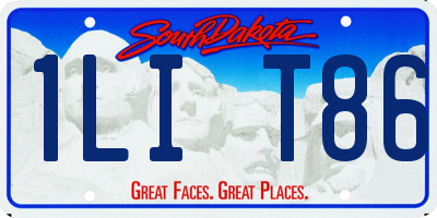 SD license plate 1LIT86