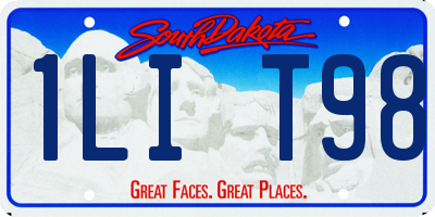 SD license plate 1LIT98