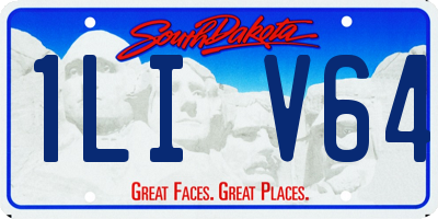 SD license plate 1LIV64