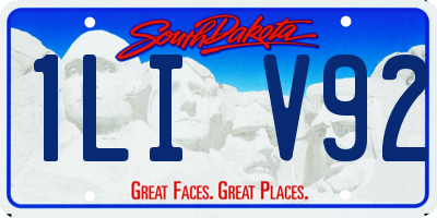 SD license plate 1LIV92