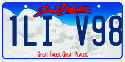 SD license plate 1LIV98