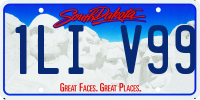 SD license plate 1LIV99