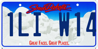 SD license plate 1LIW14