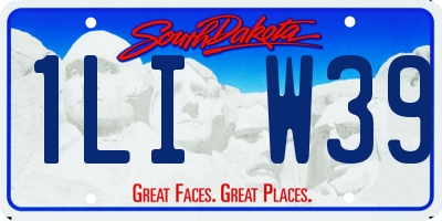 SD license plate 1LIW39