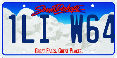 SD license plate 1LIW64